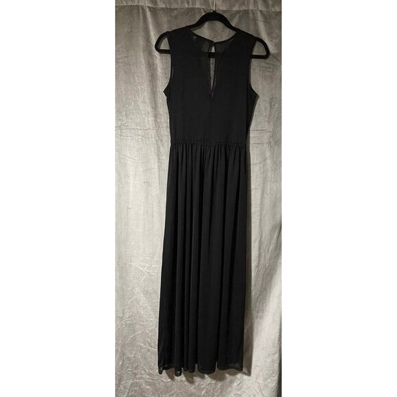 H&M Black Mesh Maxi Dress Small - Picture 8 of 9